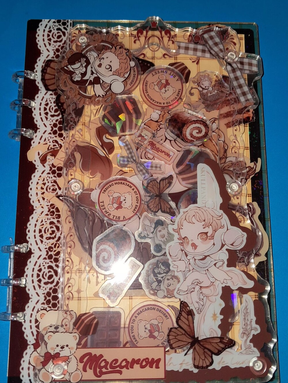 New! A5 Skullpanda Chocolate Acrylic Shaker Notebook